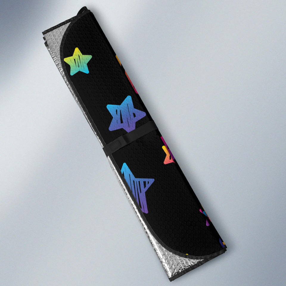 Colorful Star Pattern Car Sun Shade