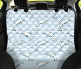 Dolphin Blue Striped Background Dog Car Seat Covers