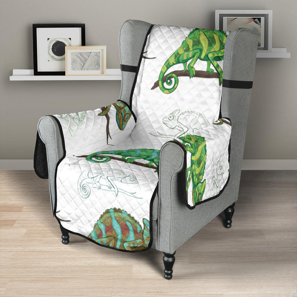 Chameleon lizard pattern Chair Cover Protector