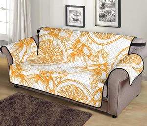 hand drawn orange fruit pattern Sofa Cover Protector