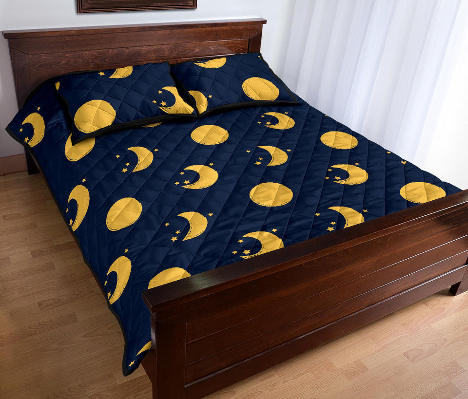 Moon star pattern Quilt Bed Set