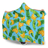 Banana Leaves Banana Design Pattern Hooded Blanket