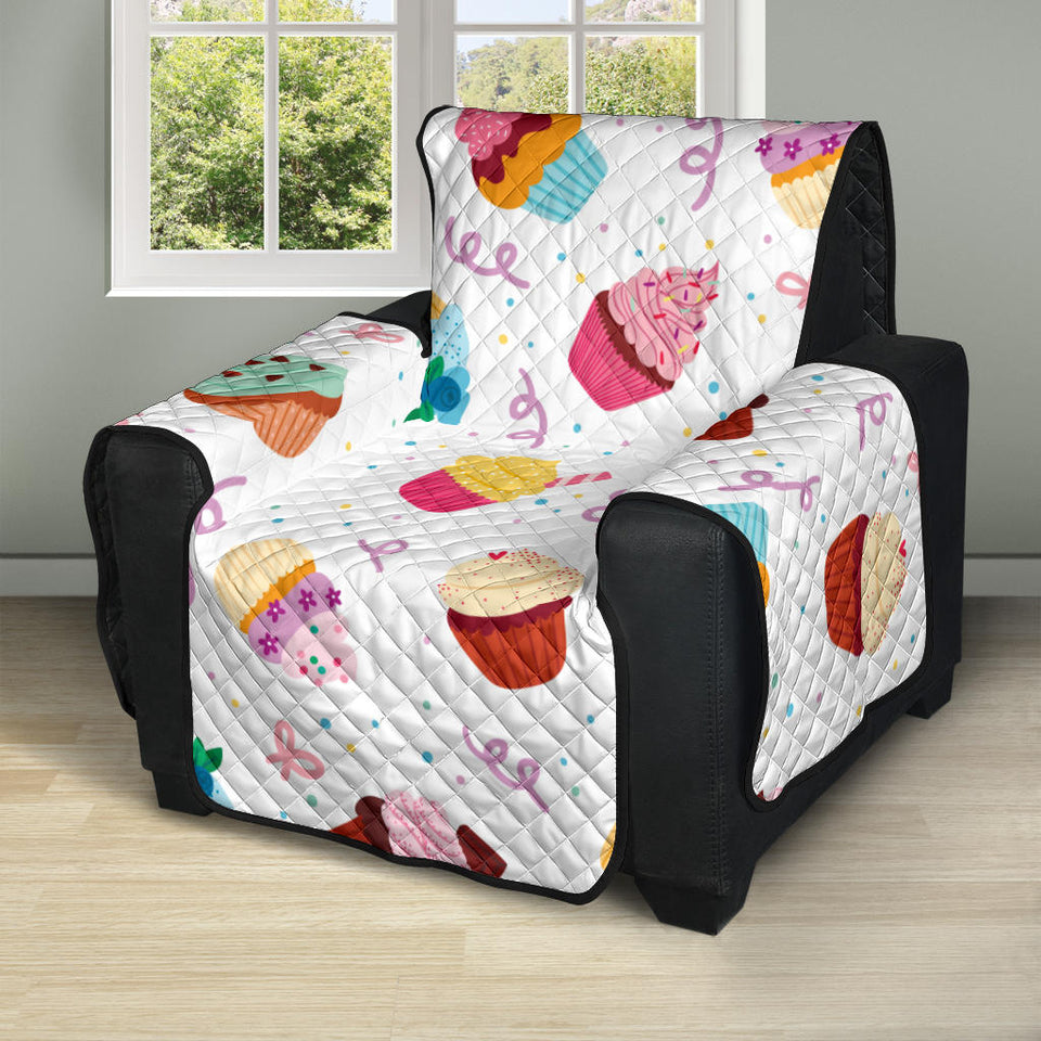 Cake cupcake design pattern Recliner Cover Protector