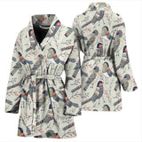 Pigeon Pattern Print Design 04 Women's Bathrobe