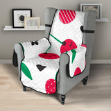 cherry pattern white background Chair Cover Protector