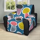 Colorful mushroom design pattern Recliner Cover Protector