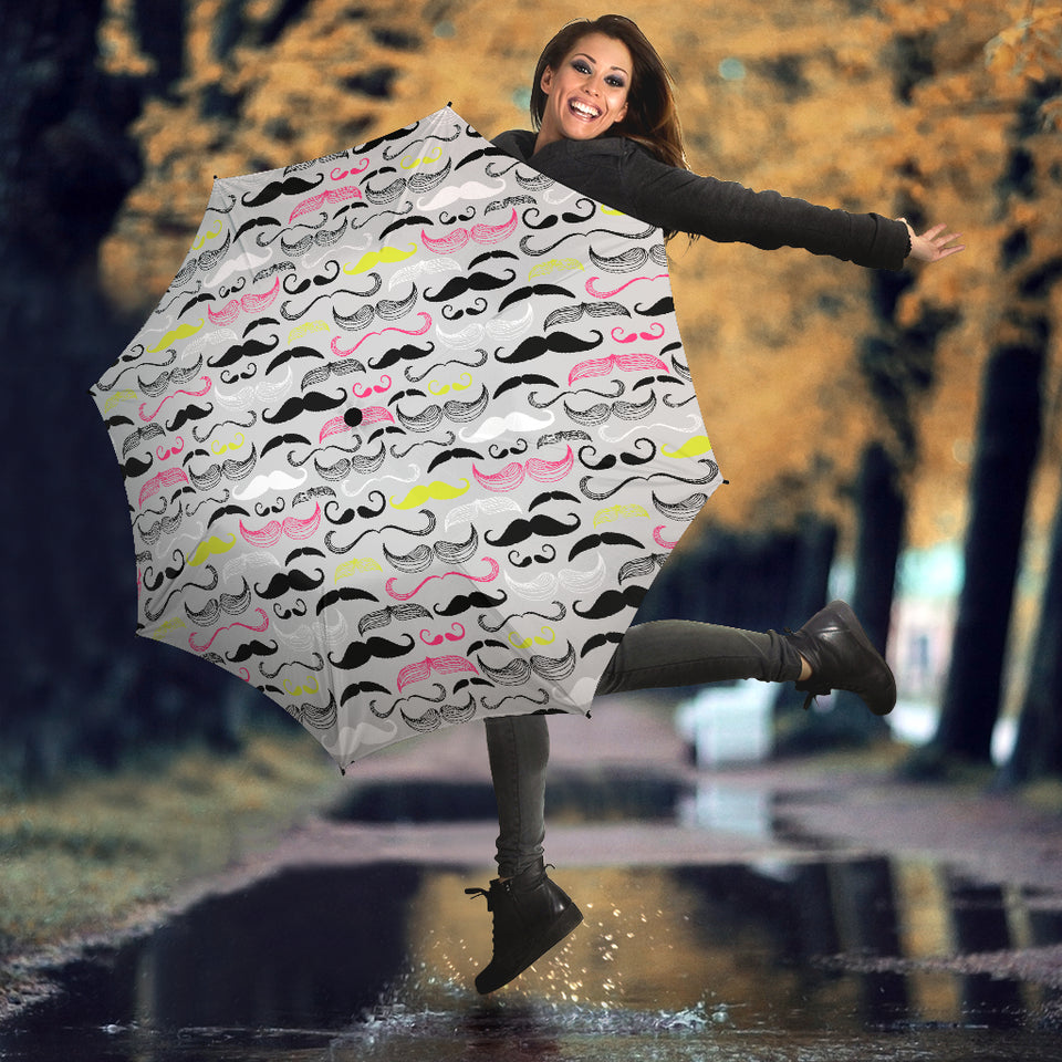 Mustache Beard Pattern Print Design 02 Umbrella