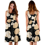 Champignon Mushroom Pattern Sleeveless Midi Dress