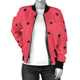 Watermelon Texture Background Women'S Bomber Jacket