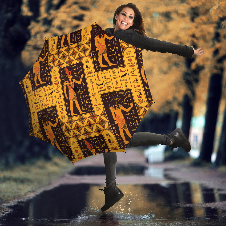 Egypt Hieroglyphics Pattern Print Design 05 Umbrella
