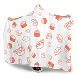 Sushi Pattern Hooded Blanket