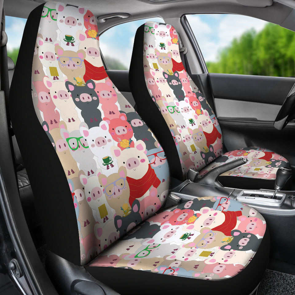 Pig Pattern Print Design 02 Universal Fit Car Seat Covers