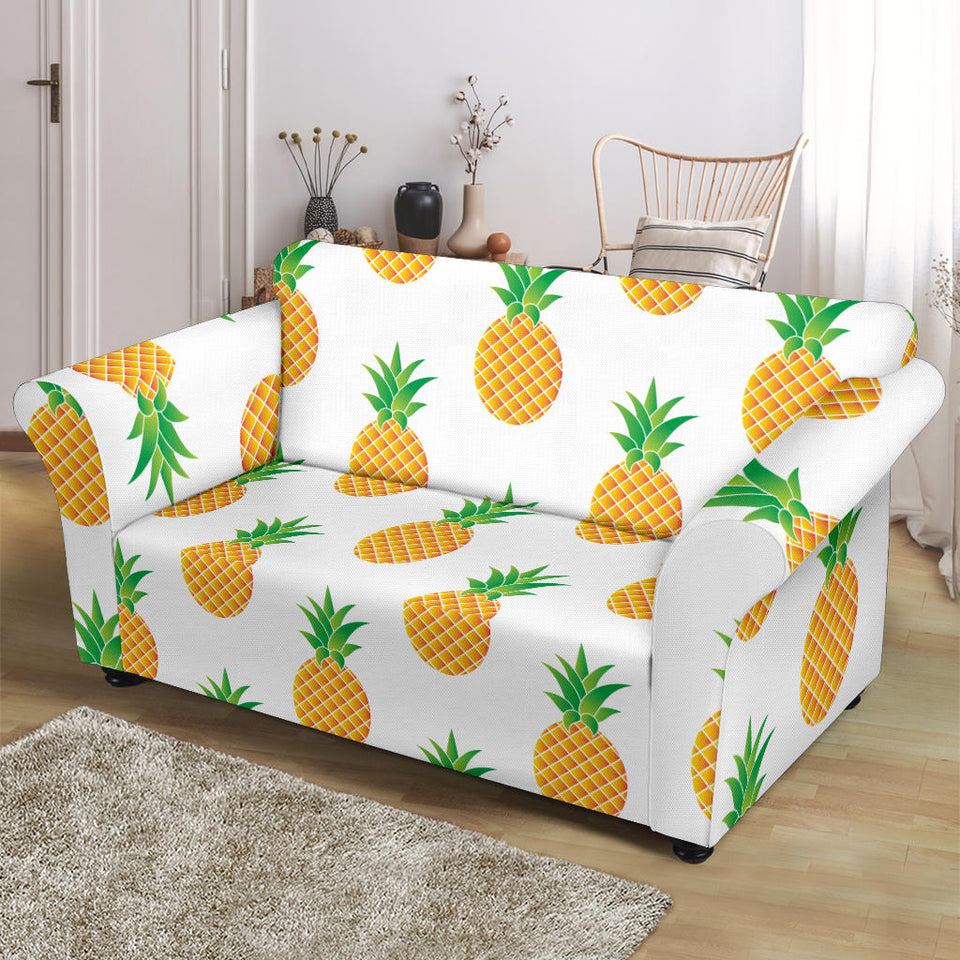 Pineapples Pattern Loveseat Couch Slipcover