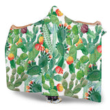 Cactus Design Pattern Copy Hooded Blanket