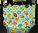 Colorful Donut Pattern Green Background Dog Car Seat Covers