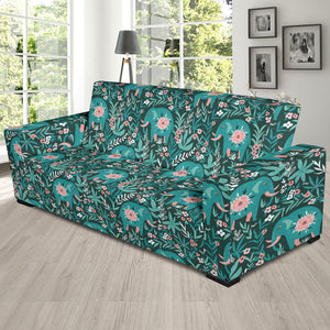 Elephants Jungle Pattern Sofa Slipcover
