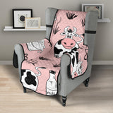 Cows milk product pink background Chair Cover Protector