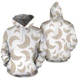Cool Gold Moon Abstract Pattern Men Women Pullover Hoodie