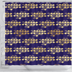 Beautiful Japanese Fan Pattern Shower Curtain Fulfilled In US
