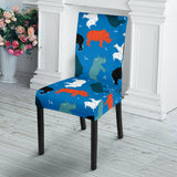 Colorful Rhino Pattern Dining Chair Slipcover