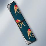 Camel Pattern Blue Blackground Car Sun Shade