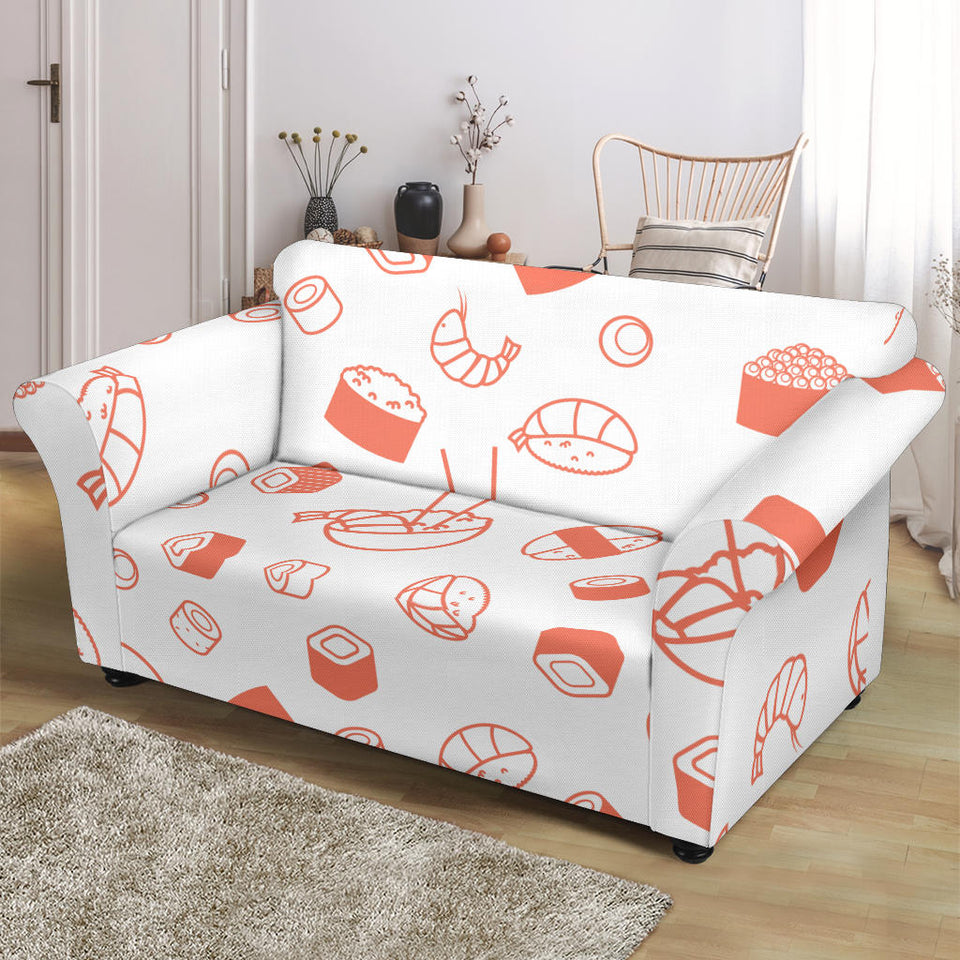 Sushi Pattern Loveseat Couch Slipcover