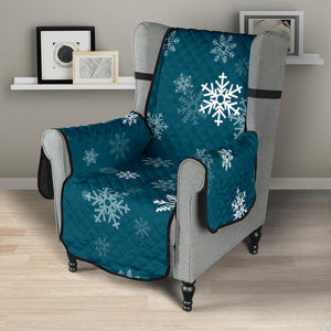 Snowflake pattern dark background Chair Cover Protector