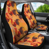Red Rooster Chicken Cock Pattern  Universal Fit Car Seat Covers