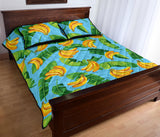 banana leaves banana design pattern Quilt Bed Set