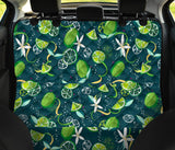 Lime Ice Flower Pattern Dog Car Seat Covers
