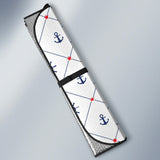 Anchor Rudder Nautical Design Pattern Car Sun Shade