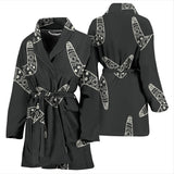 Hand Drawn Boomerang Australian Aboriginal Ornament Women'S Bathrobe