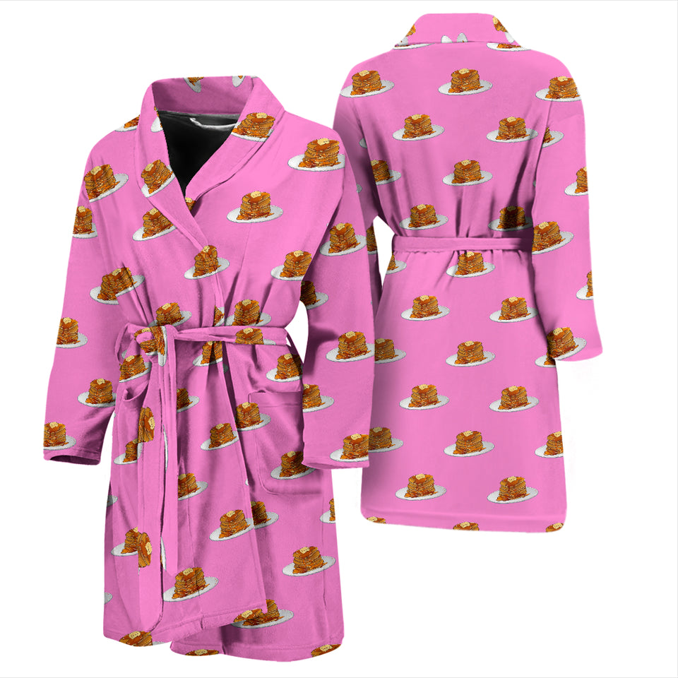 Pancake Pattern Print Design 04 Men's Bathrobe