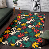 Canabis Marijuana Weed Pattern Print Design 02 Area Rug