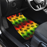 Canabis Marijuana Weed Pattern Print Design 03 Front Car Mats