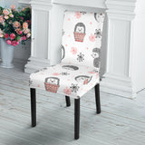 Hedgehog Pattern Print Design 02 Dining Chair Slipcover