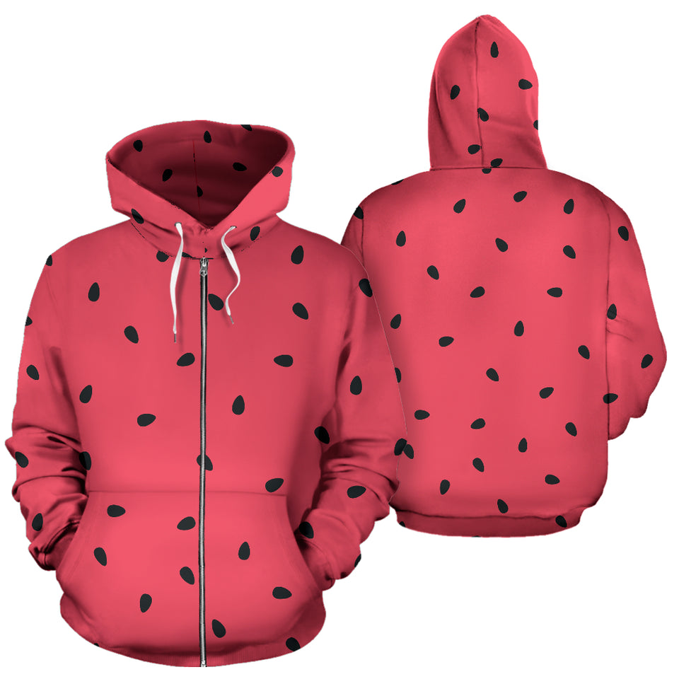 Watermelon Texture Background Zip Up Hoodie