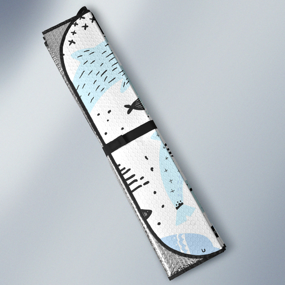 Cute Dolphins Childish Style Pattern Car Sun Shade