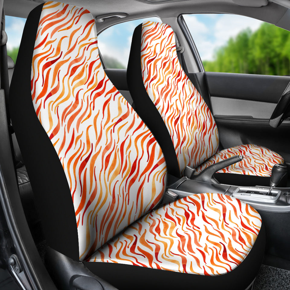 Fire Flame Watercolor Pattern Universal Fit Car Seat Covers