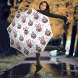 Cute Pug Hat Rabbit Costume Pattern Umbrella