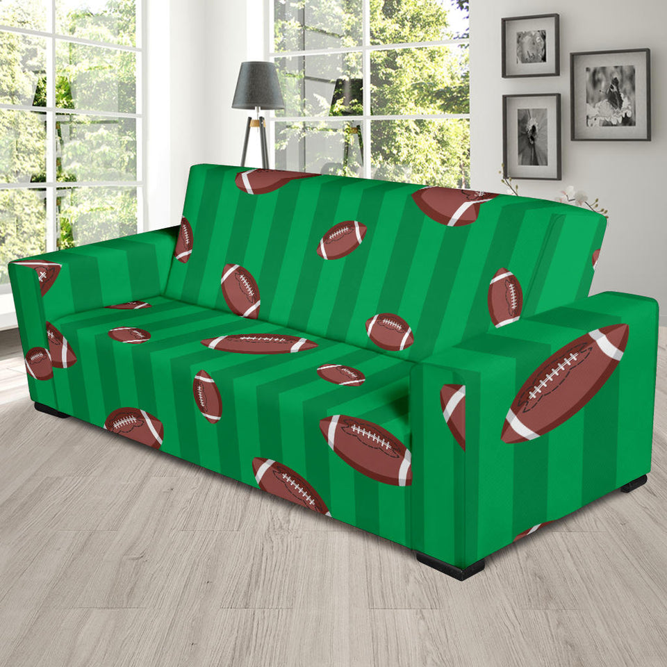American Football Ball Field Background Sofa Slipcover