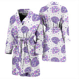 Hedgehog Pattern Print Design 05 Men's Bathrobe