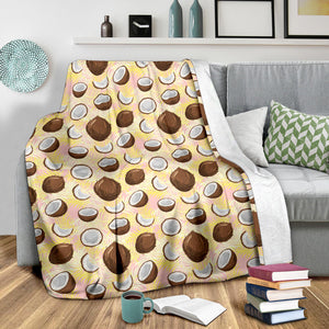 Coconut Pattern Print Design 05 Premium Blanket