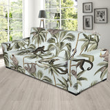 Monkey Sloth Lemur Palm Trees Pattern Sofa Slipcover