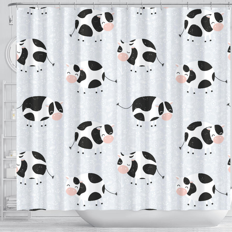 Cute Cows Pattern Shower Curtain Fulfilled In US
