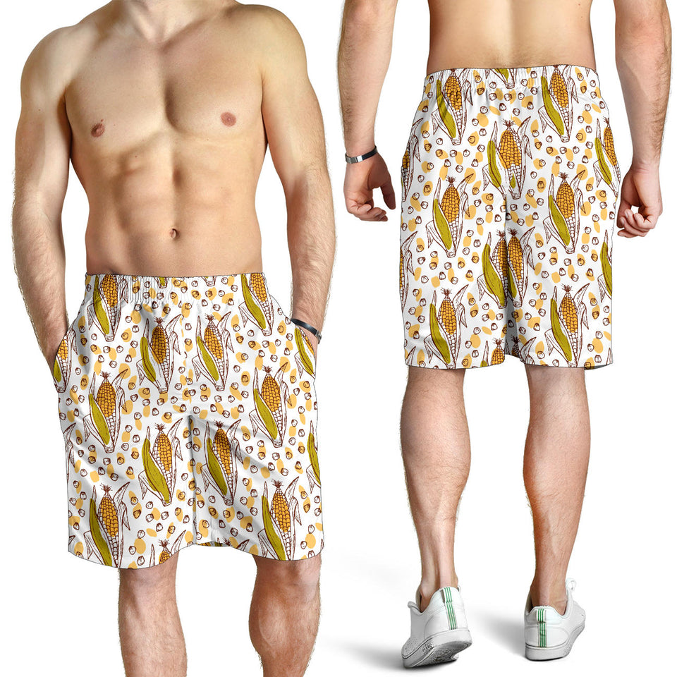 Corn Pattern Print Design 02 Men Shorts