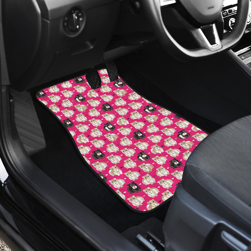 Guinea Pig Pattern Print Design 01 Front Car Mats