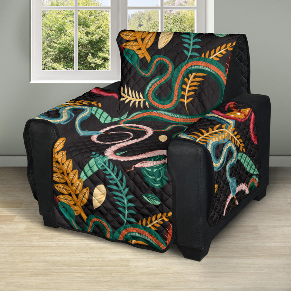 Colorful snake plant pattern Recliner Cover Protector