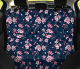Pink Sakura Cherry Blossom Blue Background Dog Car Seat Covers