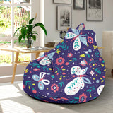 Colorful Butterfly Flower Pattern.Eps Bean Bag Cover